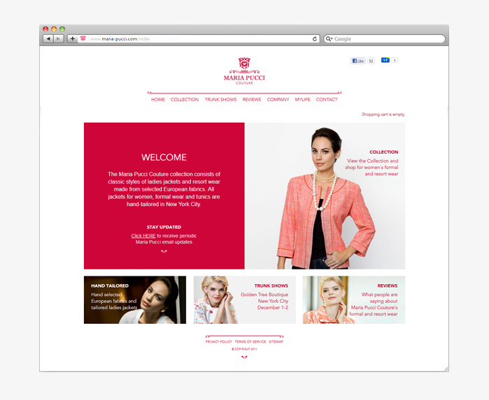 Maria Pucci Couture website screen grab